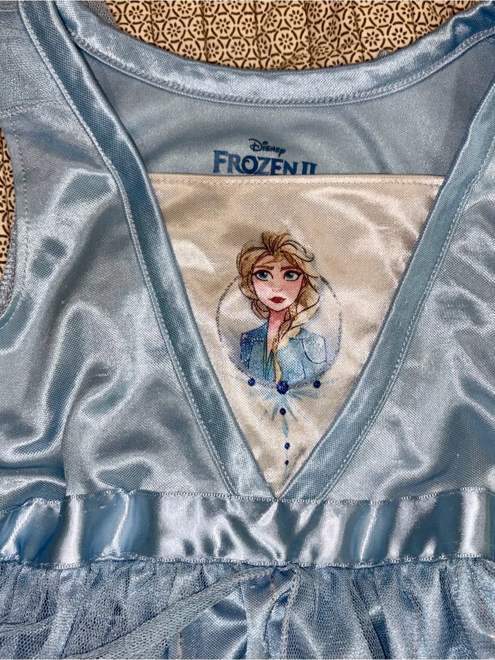 Disney Frozen II Elsa Light Blue Dress/ Nightgown - Picture 3 of 7